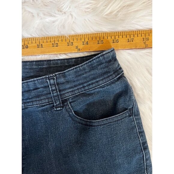 Chico's Womens Ankle Skinny Jeans Blue Pockets Rhinestone Medium Wash Denim 10 - Picture 4 of 8